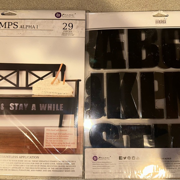 IOD/Prima 1st Generation 2017 Alpha I Decor Stamp - Picture 3 of 3